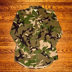 Vintage Duck Bay Long Sleeve Button Down Collared Shirt Classic Camo- Mens M